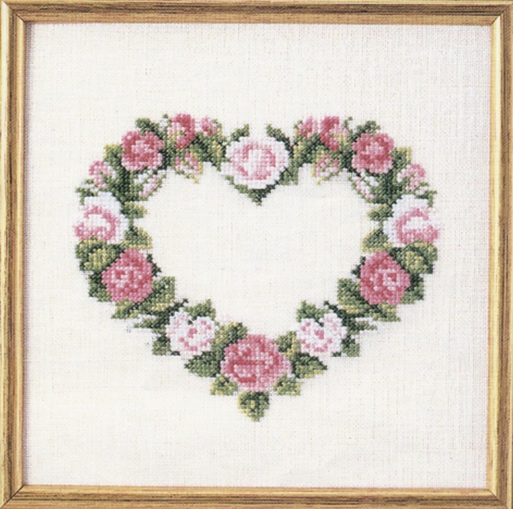 Набор для вышивания Oehlenschlager 65175 Сердце из розовых роз
