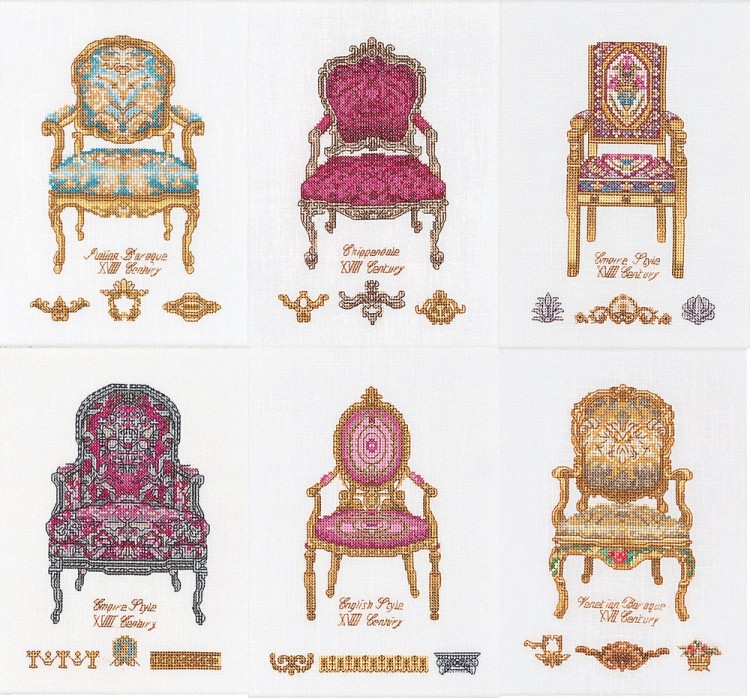 Набор для вышивания Thea Gouverneur 3068 Six Chairs