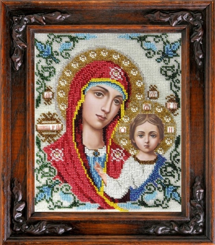 остробрамская икона вышивка бисером. аквамарин икона. икона богородицы казанская вышивка бисером. образ божией матери казанская бисер. вышивка богородицы казанской божьей матери.