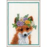 Набор для вышивания Lanarte PN-0201471 Flower crown fox (Лиса в цветочной короне)