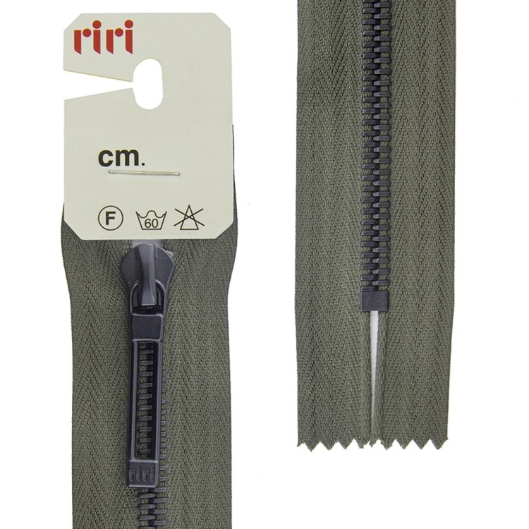 Riri 3034647/18/2816 Молния металлическая, неразъемная, карманная, 6 мм, 18 см, темный хаки