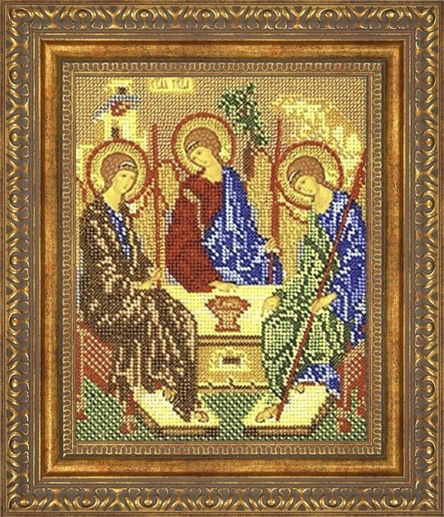 Мир багета 21БК 484-120_ПЛ Рама для иконы "Троица" Радуга бисера