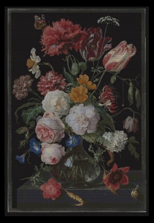 Thea Gouverneur 785.05 Still Life with Flowers in a glass Vase, 1650-1683, Jan Davidsz. De Heem