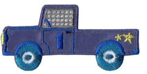 HKM 33488/1SB Термоаппликация "Auto Reflex blau mit gelben Ster"