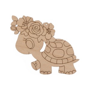 Mr.Carving ВД-1166 Черепаха Заготовка для декорирования Подвеска "Черепаха с цветами"