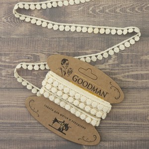 Goodman G-4634.371 Кружево гипюр, ширина 12 мм, цвет бежевый, 4.5 м