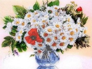Каролинка ТКБЦ 3022 Ромашки в вазе