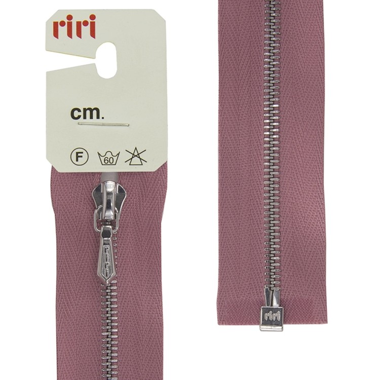 Riri 3000012/80/2420 Молния металлическая, разъемная, 4 мм, 80 см, холодный розовый