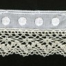 IEMESA T125/01 Вышивка-шитьё с плетеным кружевом, ширина 40 мм, цвет белый