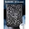 Венецианская маска блокнот серебро с 3-d обложкой