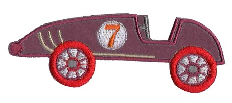 HKM 33491/1SB Термоаппликация "Rennwagen Reflex rot"