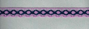 IEMESA 3679/CK Мерсеризованное хлопковое кружево, ширина 23 мм, цвет сиреневый, фиолетовый