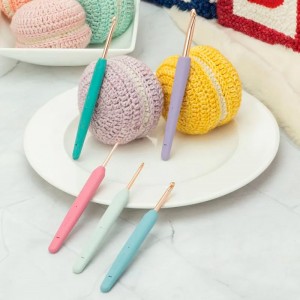 KnitPro Крючок для вязания с эргономичной ручкой "Vybe", розовое золото