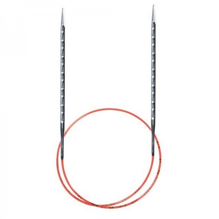 Addi 717-7 Спицы металлические круговые супергладкие c квадратным кончиком addiNovel 60см