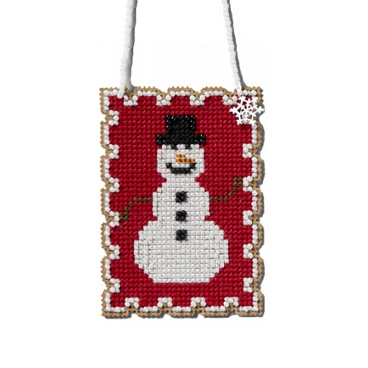 Набор для вышивания Mill Hill MH162435 Snowman (Снеговик)