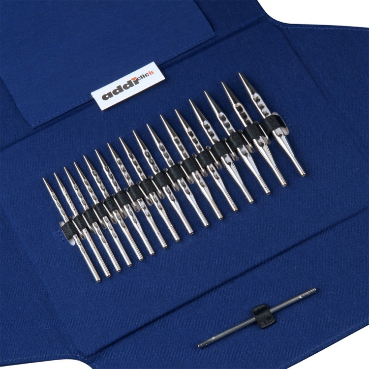 Addi 730-2/000 Набор круговых коротких спиц со сменными лесками addiClick Novel LACE Short Tips