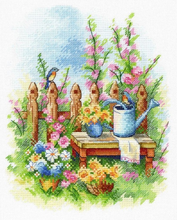 Набор для вышивания Aquarelle А-067 Цветущий сад