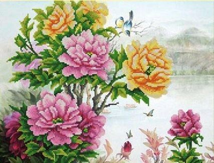 Конек 9889 Пейзаж с пионами