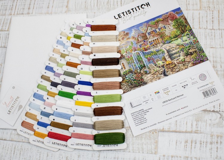 Набор для вышивания LetiStitch L8026 Backyard Retreat (Уединение на заднем дворе)