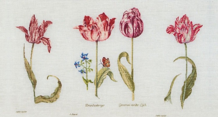 Набор для вышивания Thea Gouverneur 786 Tulips of Jacob Marrel and Judith Leyster 16th Century