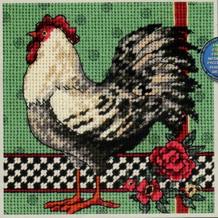 Набор для вышивания Dimensions 17068 Checkerboard Rooster (made in USA)
