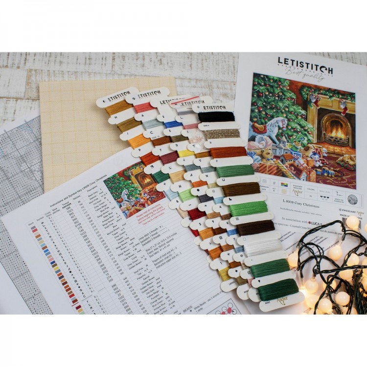 Набор для вышивания LetiStitch L8009 Cozy Christmas (Уютное Рождество)