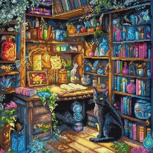 LetiStitch L9935 Charmed Library (Очарованная библиотека)