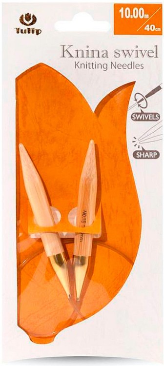 Tulip Спицы круговые укороченные с поворотным тросиком "Knina Swivel", 40 см