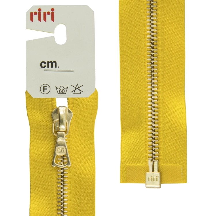 Riri 3000083/65/5339 Молния металлическая, разъемная, на атласной тесьме, 4 мм, 65 см, горчичный