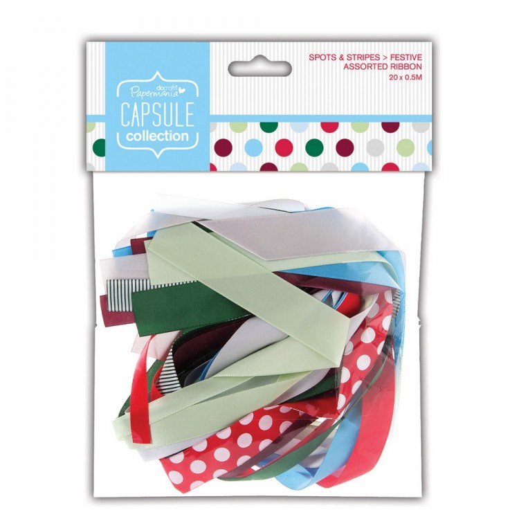 Docrafts PMA367502 Набор лент Spots & Stripes Festive