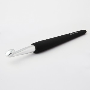 KnitPro Крючок для вязания с эргономичной ручкой "Basix Aluminum", серебристый
