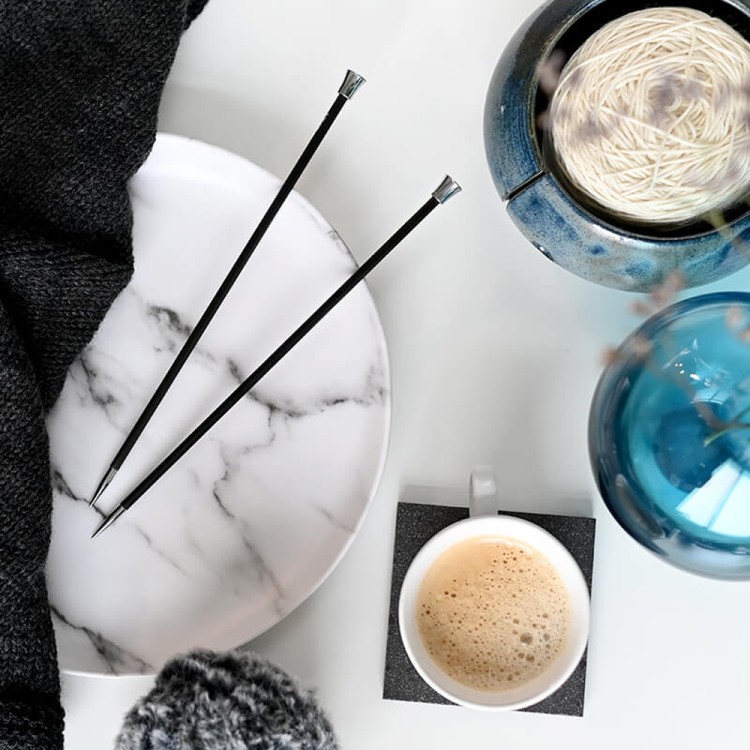 KnitPro Спицы прямые "Karbonz" 35 см