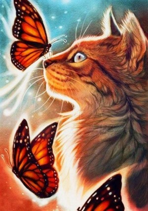 Paintboy GX31131 Кошка с бабочками