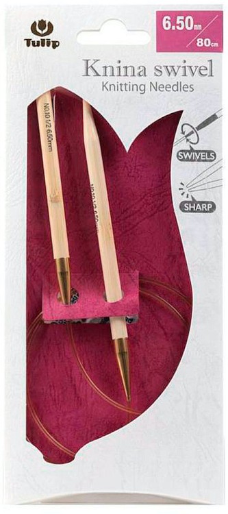 Tulip Спицы круговые с поворотным тросиком "Knina Swivel", 80 см