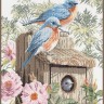 Набор для вышивания Lanarte PN-0008325 Garden blue birds
