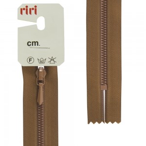 Riri 4301110/18/2209 Молния металлическая, неразъемная, крашеная, 3 мм, 18 см, светло-коричневый