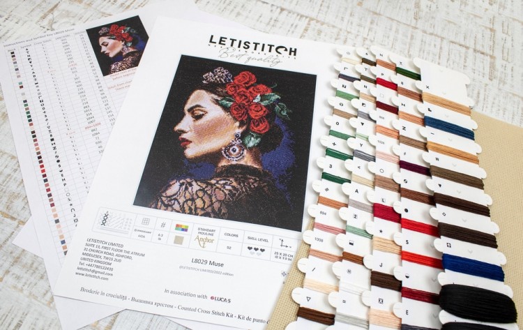 Набор для вышивания LetiStitch L8029 Muse (Муза)