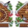 Набор для вышивания Овен 1702 Елочная игрушка "Новогодние часы"