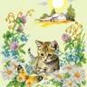 Набор для вышивания Каролинка КБЖН(Ч) 4047 Котёнок в деревне