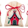 Набор для вышивания Vervaco PN-0162245 Мешочек для саше "Рождественская птица и дом" (набор из 3 шт.)