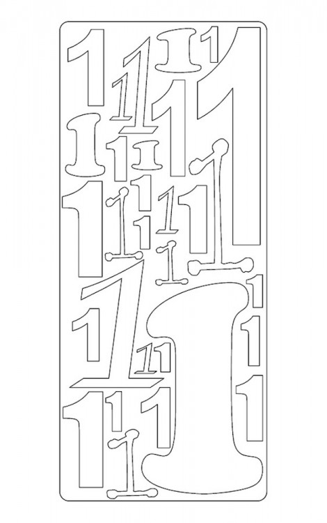 Knorr Prandell 1541199 Наклейки контурные "Цифры с №1"