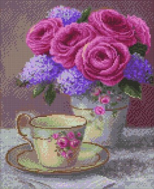 Арт Фея UВ144 Чашка чая и цветы