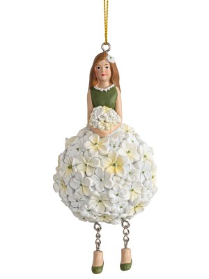 Fiebiger Floristik 850019-100 Фигурка декоративная, Blumenmadchen "Гортензия"