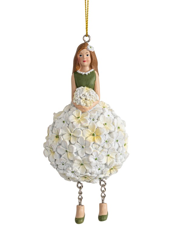 Fiebiger Floristik 850019-100 Фигурка декоративная, Blumenmadchen "Гортензия"