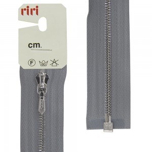 Riri 3000012/90/2118 Молния металлическая, разъемная, 4 мм, 90 см, светло-серый
