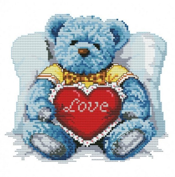 Набор для вышивания Белоснежка 777-14 Медвежонок с сердцем