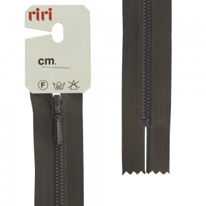 Riri 4301110/18/2226 Молния металлическая, неразъемная, крашеная, 3 мм, 18 см, темный шоколад