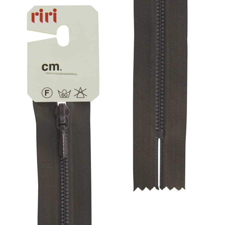 Riri 4301110/18/2226 Молния металлическая, неразъемная, крашеная, 3 мм, 18 см, темный шоколад