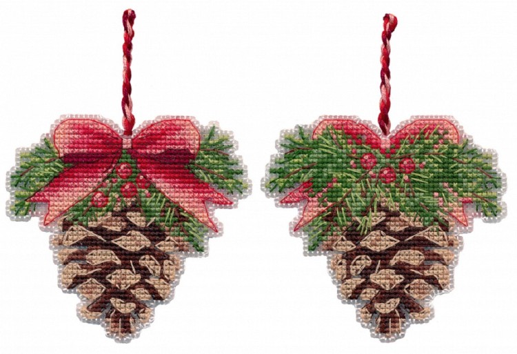 Набор для вышивания Овен 1701 Елочная игрушка "Шишка"