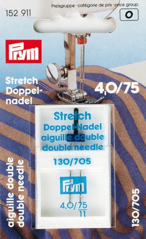 Prym 152911 Иглы для швейных машин Twin, для двойных строчек, 4мм №75